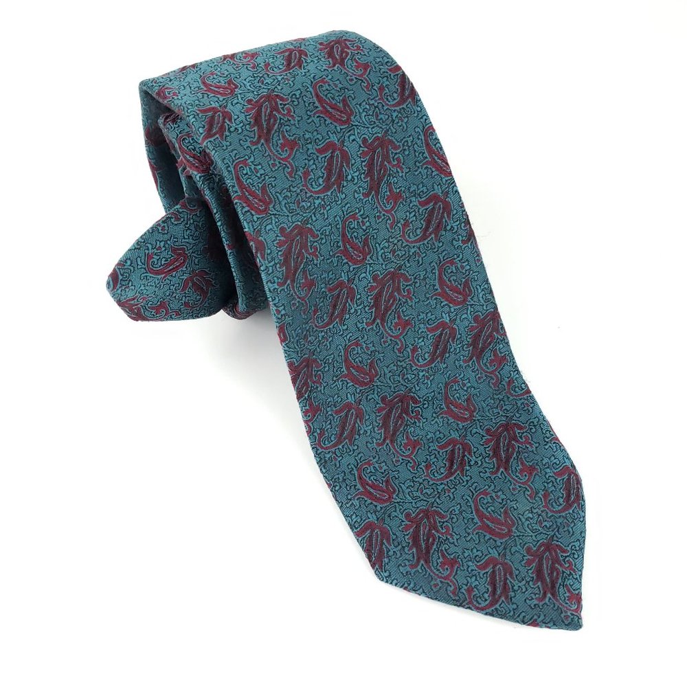 Givenchy Vintage Paisley Mens Silk Blue Neck Tie